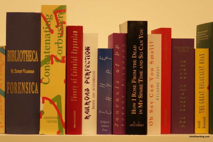 Books on shelf at Guggenheim, New York